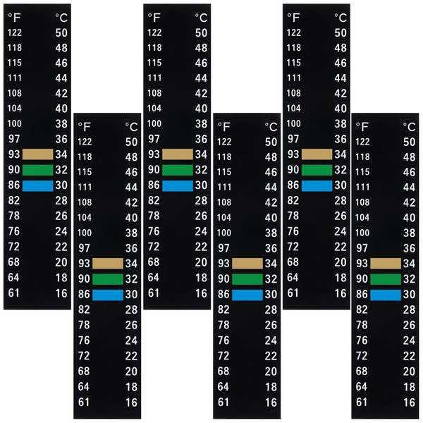 JIYIN 6 PCS Aquarium Thermometer Strips, Digital Adhesive Fish Tank