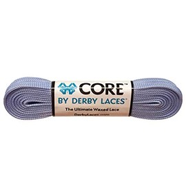 Derby Laces CORE Narrow 6mm Waxed Lace for Figure Skates, Roller Skates, Boots, and Regular Shoes, Periwinkle Purple, 84 Inch / 213 cm