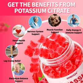 Potassium Citrate Gummies 2000mg, Liposomal High Potency Electrolyte Gummy