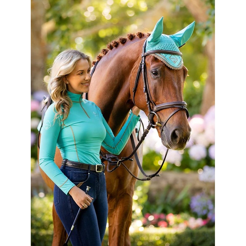 LeMieux Classic Crochet Fly Hood with Comfortable Lycra Ears in