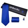 DiBanGu Solid Tie - Conjunto de corbata y pañuelo de