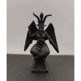 Baphomet Mini-Statue Bronze Ancient Occult Pagan Deity Goat Pendant Jewelry