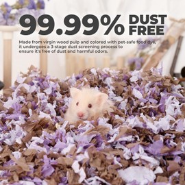 mini&moe Guinea Pigs Bedding 50L After Expandsion: Odor Control and Dust-Free Moisture Absorbent Natural Paper Small Pet Bedding - for Hamsters,Bunny and Rabbits