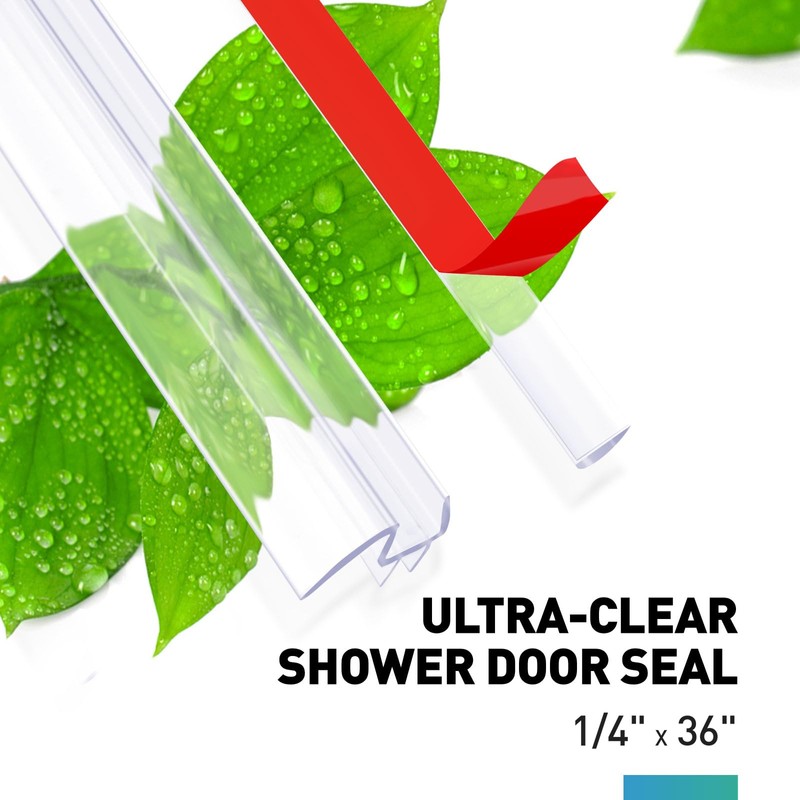 FCSOTSPS Shower Door Bottom Seal, 2 PCS 1/4" x 36"