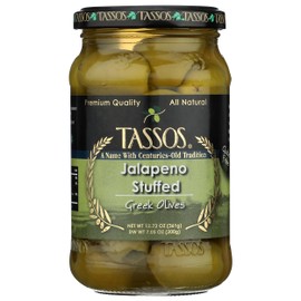 TASSOS Jalapeno Stuffed Olives, 12.73 OZ