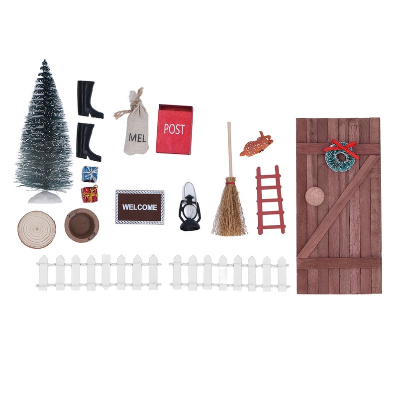 1/12 1/6 Christmas Fairy Door Kit Crafted Exquisite Cute Colourful