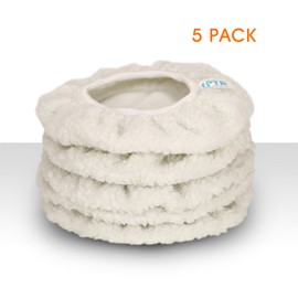 SPTA 9 Inch & 10 Inch Car Polisher Bonnet, Max Waxer Bonnet Polishing Pad Sets for Most 9 Inch & 10 Inch Car Polishers Pack of 5Pcs