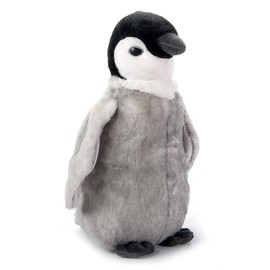 The Petting Zoo Emperor Penguin Chick Stuffed Animal Plushie, Gifts for Kids, Earth Keeperz Sealife Animals, Zoologee Grey Emperor Penguin Chick Plush Toy, 12 inches