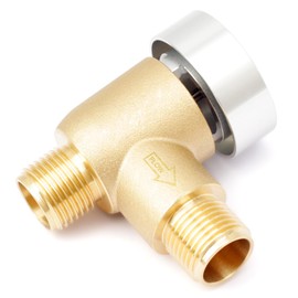 Dusledel Upgraded 571-VAC-CHK-A Brass RV Vacuum Breaker Check Valve, 571 Camper Trailer Flusher Backflow Preventer on Black Tank System Fix Loud Noise & Wet Floor Replace Leaking Improve Freshwater