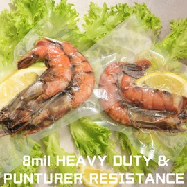 KEYOPO Vacuum Sealer Bags Rolls 2PACK 11.8" x 16.4' - 8mil Commercial Grade Heavy Duty,BPA Free,Great for Vac storage Sous Vide Cooking,Meal Prep