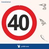 Pubblimania Maximum Speed 40 km Driving Times Traffic Sign Also