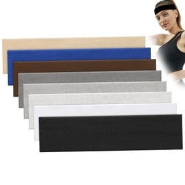 Pack of 8 Hair Bands for Women, Hair Bands Women, Thin Hair Bands, Summer Sweat-Absorbing and Elastic Hair Band, Non-Slip Headband, Suitable for Sports, Running, Yoga (Multicoloured 8)