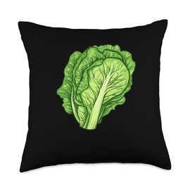 Romaine Lettuce Cartoon Throw Pillow