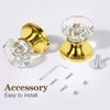 CLCTK 4 Pack Glass Dummy Door Knobs, Single Side Dummy