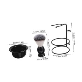 NOLITOY Complete Men's Shaving Kit Shaving Brush Bowl Set Stand Included Soft Nylon Bristles