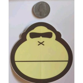 Sun Bum Sonny The Ape Yellow Retro Vintage 3.5" Sticker 2sb