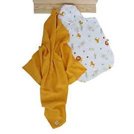 Muslin Multipurpose Drying Towel and Hooded Pancho for Boys and Girls (Leo, 5 - 6 Age)