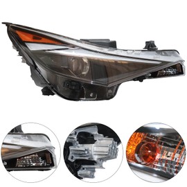 QUSKLISU Front Headlight, For Hyundai Elantra 2021 2022 Halogen LED Headlight, 92102-Ab000 Head Lamp Direct Replacement Assembly (Right Passenger Side)