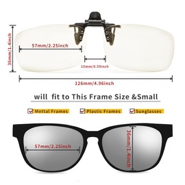 hwojjha Reading Glasses Clip On Magnifiers for Eyeglassesand Flip Up Blue Light Blocking Ultra-light Glasses for Women Men (transparent, 2.0, x)