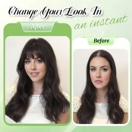 Human Hair Toppers for Women with Thinning Hair Toppers for Women Real Human HairPieces with Bangs Handmade Breathable 3 * 4.5 Swiss Base HairPieces 10Inch (Medium Auburn Brown)