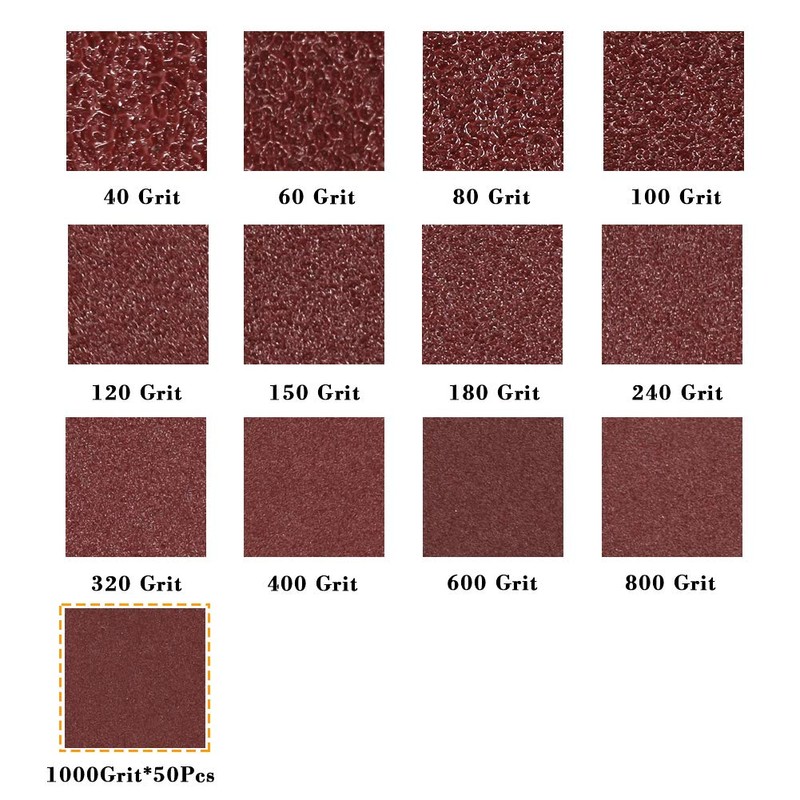 SPEEDWOX 50 Pcs Triangle Sanding Pads Hook and Loop 1000