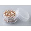 MAHAVIMOKSA 1Box 200pcs 5mm Crimp Beads Covers Half Round Open