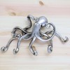 Fyne-Finds Octopus Silver Resin Wall Hanging Multi Hook Coat Scarf