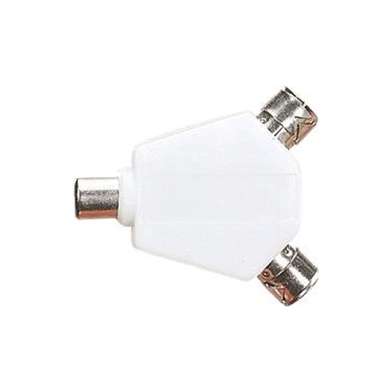 Electrovision Coaxial Y Splitter with Line Plug to 2 x