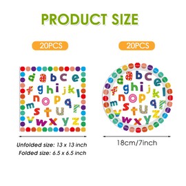 DURYGEN 40PCS Alphabet Number Party Supplies Rainbow Alphabet Disposable Party Decor Included Alphabet Plates Napkins Back to School Decorations for Baby Shower Kids Birthday Alphabet Number Games