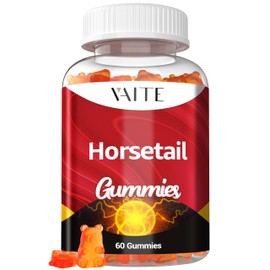 Horsetail Extract for Hair Growth Gummies - Silica Supplements, Health Nails & Skin Supplement Support, Gummy Vitamins for Hairs Growths, Non-GMO, Gluten Free - Cola de Caballo - 60 Vegan Chewables