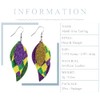 Mardi Gras Hook Dangle Earrings for Women Fleur De Lis
