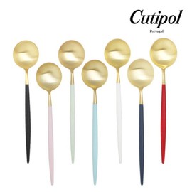 Cutipol Goa 24k gold dessert spoon, choose 1, black / 큐티폴  고아 24k 골드 디저트 스푼 택1, 블랙