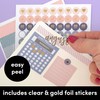 PAPERAGE Planner Stickers, Neutral & Gold Foil Stickers for Planners,