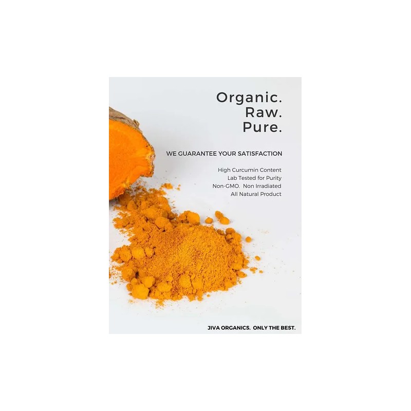 Organic Raíz De Cúrcuma En Polvo 2 Lb Bolsa Con