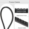 sourcing map 2pcs 3VX1120 Rubber V-Belt, Raw Edge Cogged Industrial