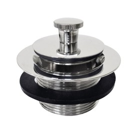 Kingston Brass DLL206 Lift and Lock Bathtub Drain, 2-9/16"~ 2-1/8" (L) x 2-7/8" (W), Polished Nickel