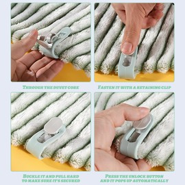 Duvet Cover Clips, Pack of 24 Duvet Holders, Duvet Clips, Duvet Cover Fixing, Duvet Holder Against Slipping, for Bedroom Duvet, Bedding, Curtains, Socks