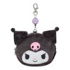 Sanrio Face-shaped Pass Case & Pouch Kuromi Cotton, PVC, Steel,