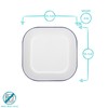1x Green 24.5cm x 24.5cm White Square Enamel Baking Tray