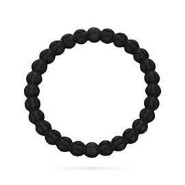 All In Faith Baseball Power Bracelet Solid Black Jewelry (Black, Large)