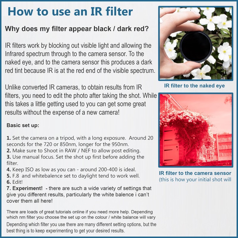 MaD Cameras 950nm 52mm Infrared Effect Filter for Digital SLR