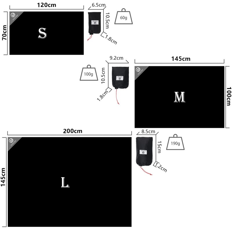 Ultra Lightweight Tent Sheet, Ground Sheet, Nylon, Moisture Prevention, Waterproof