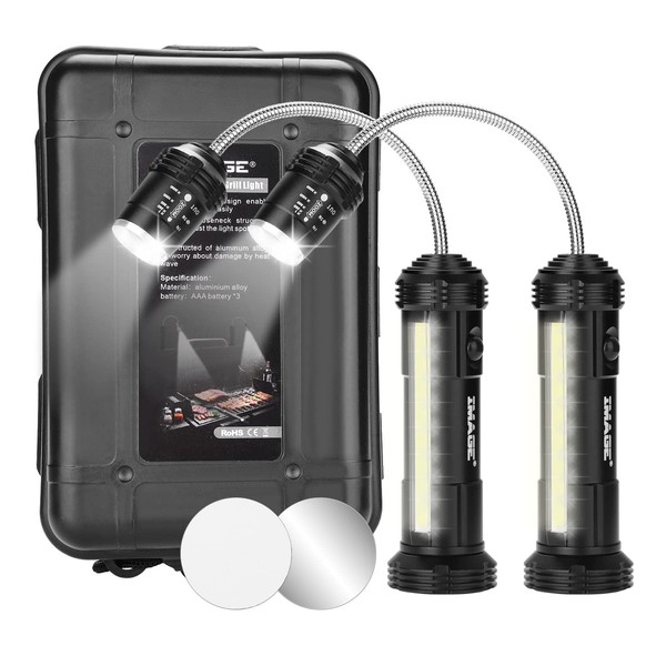 IMAGE BBQ Light 2 Pack Magnetic Barbecue Grill Light with