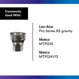 3M PPS 2.0 Spray Gun Adapter #S35, 26130, 16 mm Female, 1.5 mm Thread Stretched, Connects Select Lex-Aire and Matco Paint Guns to PPS 2.0 Paint Spray System, 1 Pack