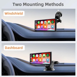 Epronic Carplay Screen Mount, Flexible Dashboard Suction Cup Bracket for Portable Car Play GPS Window Mount Phone Holder for Car