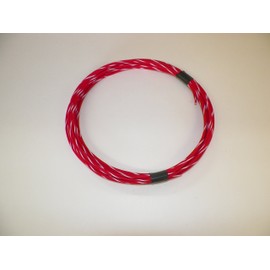 18 Ga Awg RED/WHITE Striped Automotive/General Purpose GXL Wire .94 O.D. 25' Superior Abrasion Resistance, High Heat, Resist grease,Oil, Gasoline,Acids