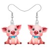 YAYAKO Pink Pig Earrings Dangle Acrylic Cute Piggy Gifts for