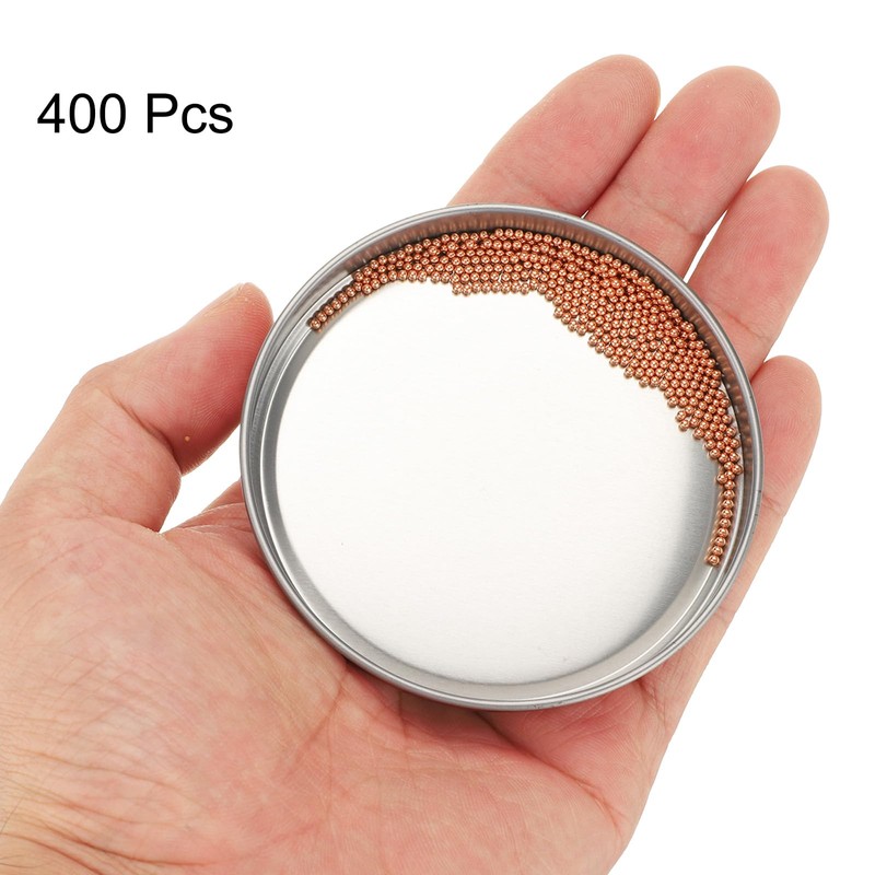 sourcing map 400 Pcs Precision Solid Copper Bearing Balls 1.5mm