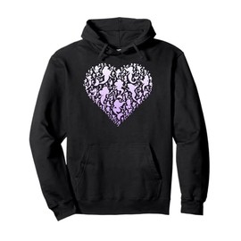 Colorful Cute Hearts Shape Silhouette Lover - Mermaid Pullover Hoodie