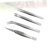 Healeved 4pcs Multifunctional Steel Tweezers Manicure and Jewelry Repair Includes